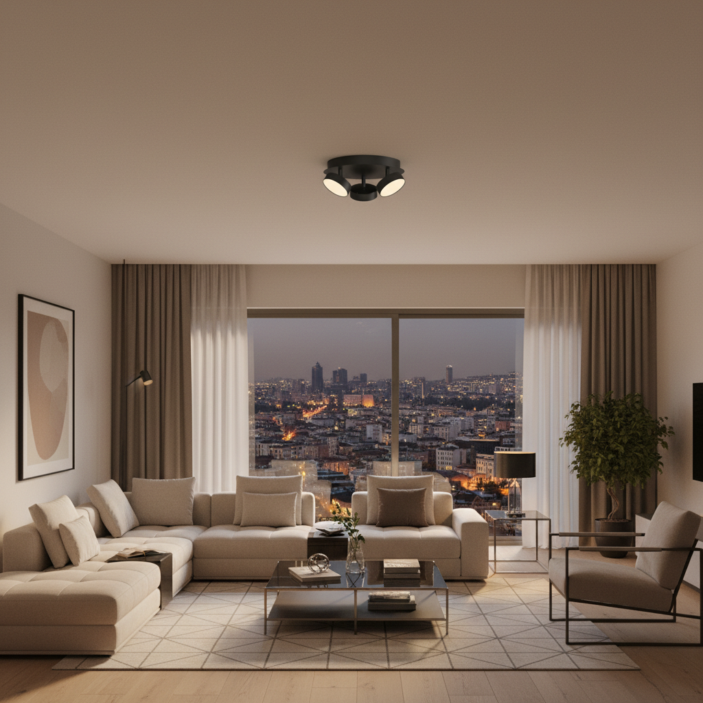 Sıva Üstü Üçlü Yuvarlak Dekoratif Led Spot LS-2050