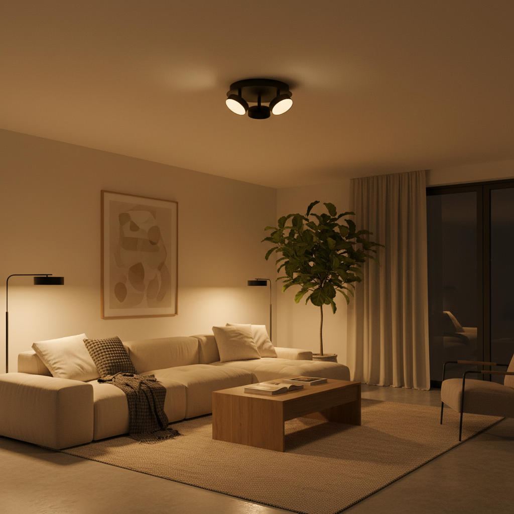 Sıva Üstü Üçlü Yuvarlak Dekoratif Led Spot LS-2050